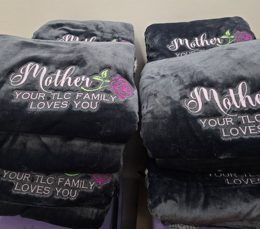 Embroidered Throw Blanket