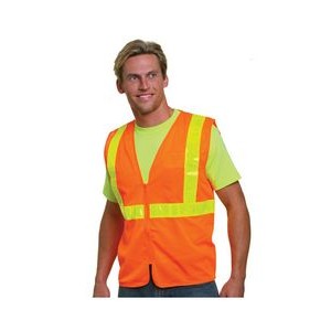 BAYSIDE Unisex USA Made M22610/LZ, Class 2, Level 2 ANSI High Vis Mesh Safety Vest